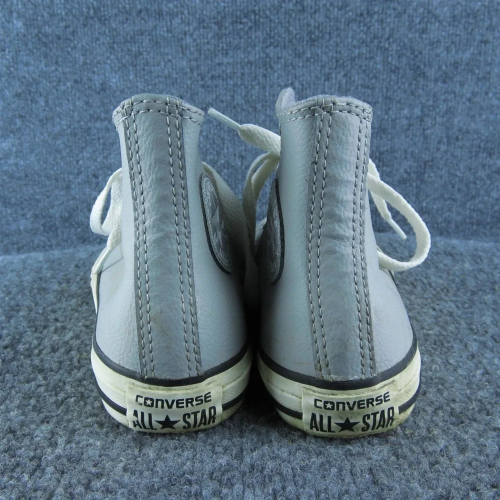 Converse Boys Sneaker Shoes Sz Y 13‎ Medium Athletic Gray Leather Lace Up